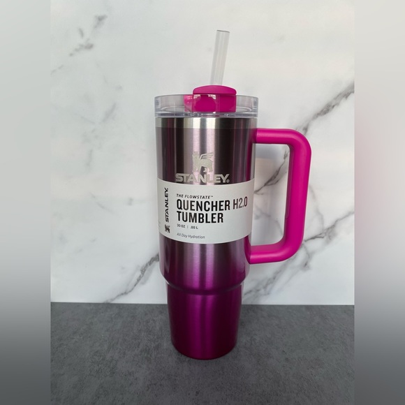 Stanley Accessories - NWT- Stanley Stainless Steel H2.0 FlowState Quencher Tumbler- (30oz)- Camelia